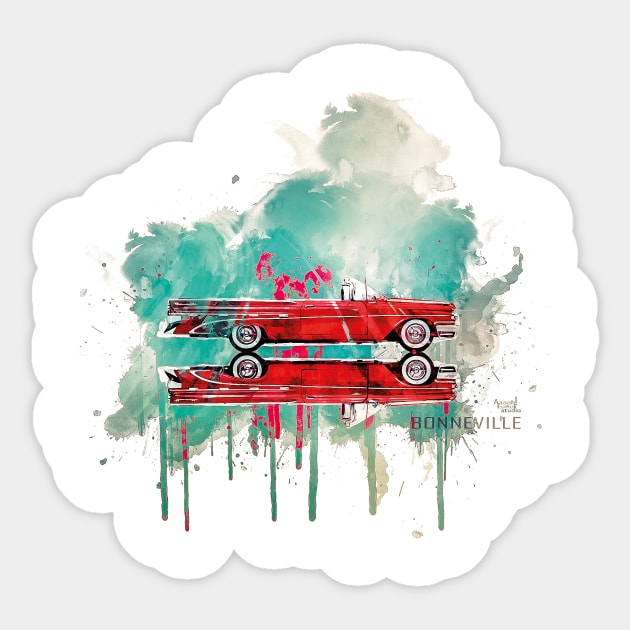 Pontiac Bonneville Splash art Sticker by AaaahEeeekStudio